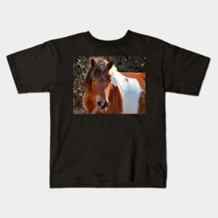 Assateague Pony Ms Macky Portrait Kids T-Shirt